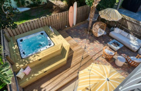 Luxury Beach House 3 Blocks from the Beach with Hot Tub a Fire Pit Outdoor Oasis